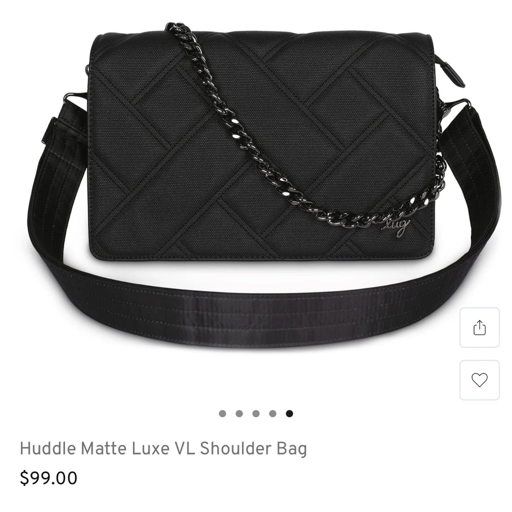 Lug Huddle Matte Luxe - Black Quilted Shoulder Bag EUC (used once)